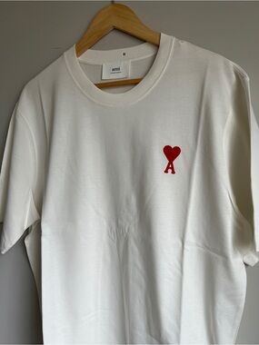 Ami de Coeur Organic Cotton T-Shirt Ivory Size M Brand New Unisex
